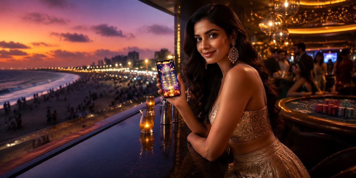 User registering for mobile casino at Chennai Marina Beach